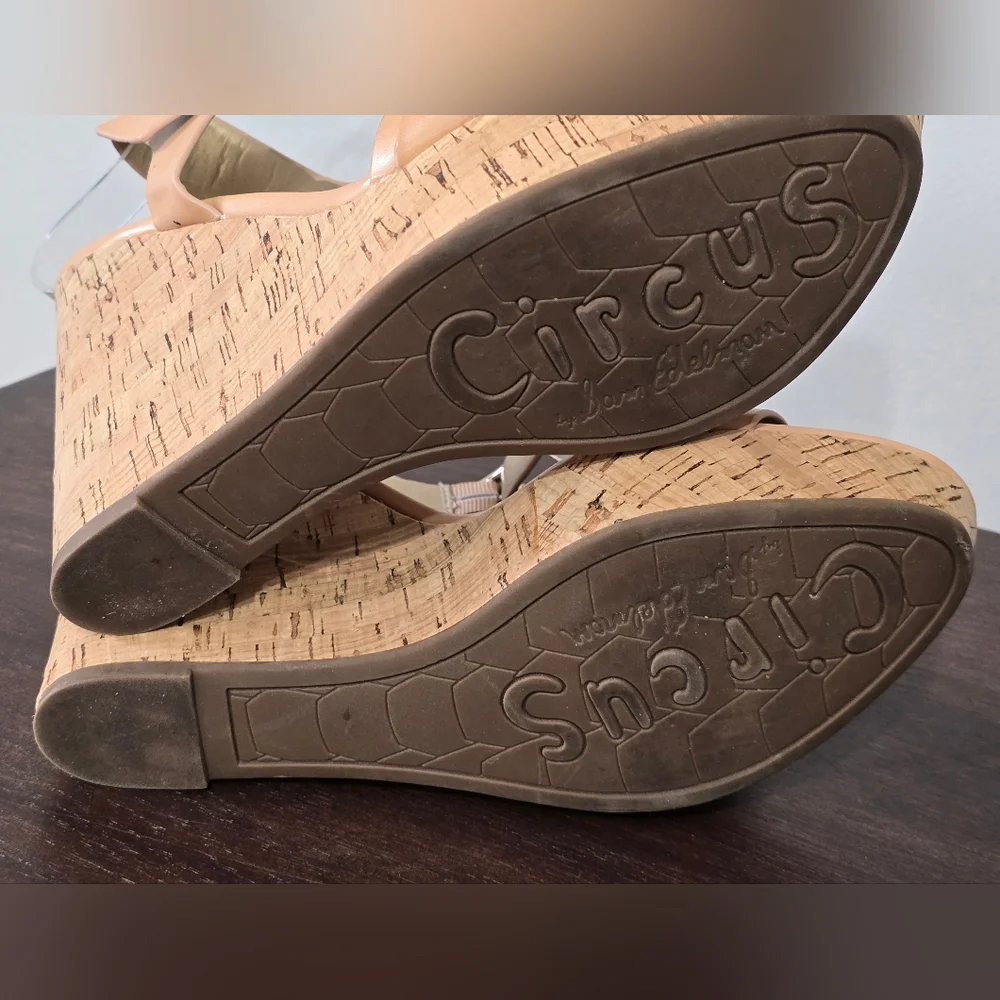 Circus By Sam Edelman Raquel Cork Wedge Sandals Women's Size 10M - Picture 11 of 12